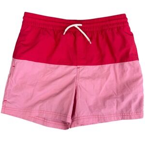 The Beaufort Bonnet Company Boys Swim Trunks Shorts Size 10 Red Pink Color Block
